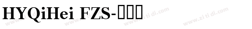 HYQiHei FZS字体转换